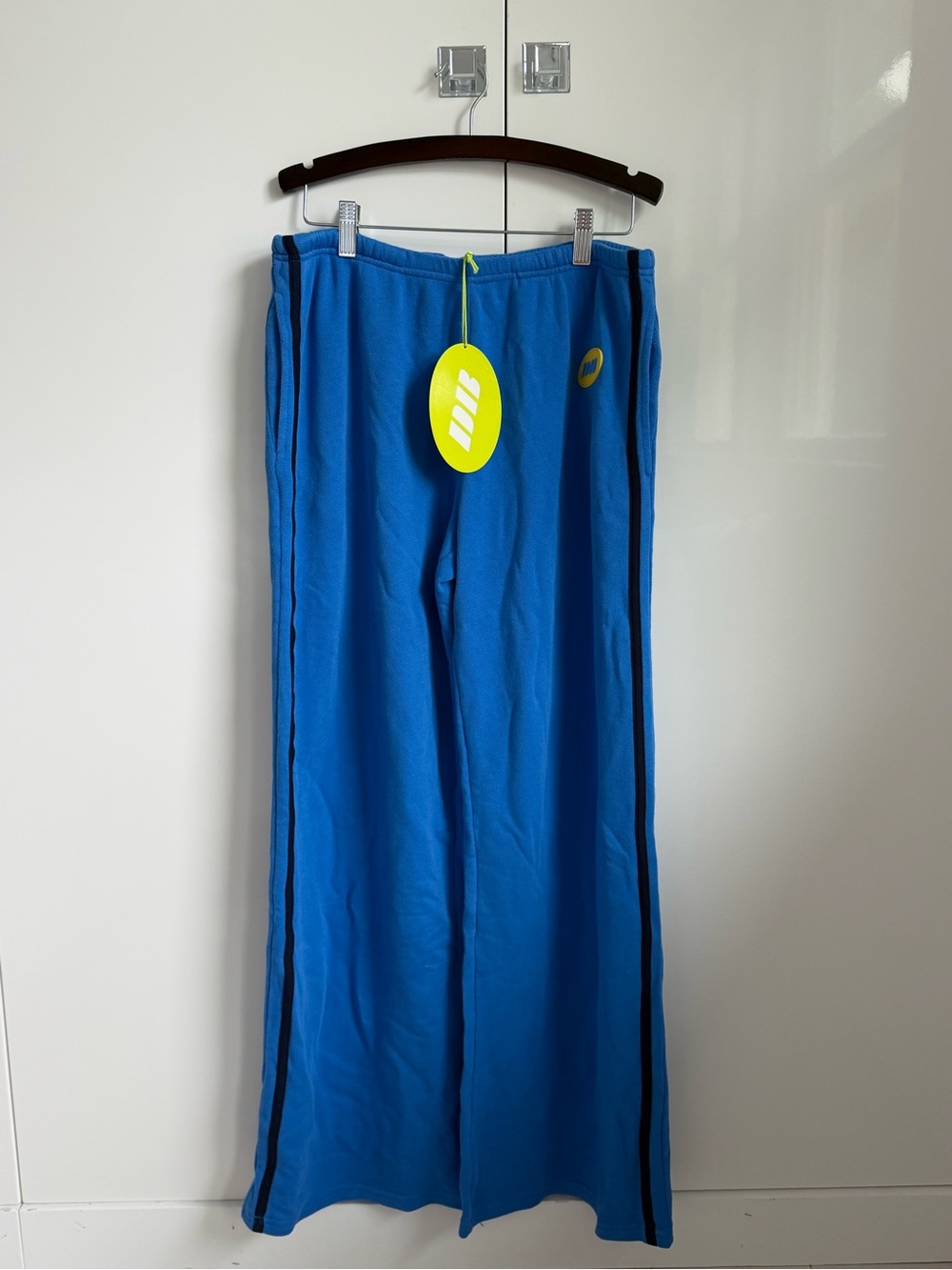 DAIRY BOY NEW WITH TAGSBlue Wide-Leg Track Pants with Side Stripes